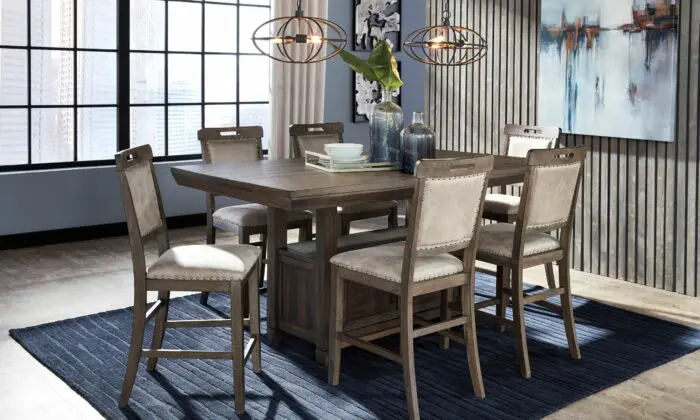 D762-32-124(6) Johurst 7 Piece Counter Height Dining Room Set