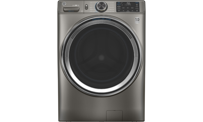 GE® 4.8 CU. FT. CAPACITY SMART FRONT LOAD ENERGY STAR® STEAM WASHER WITH SMARTDISPENSE™ ULTRAFRESH VENT SYSTEM WITH ODORBLOCK™ AND SANITIZE + ALLERGEN