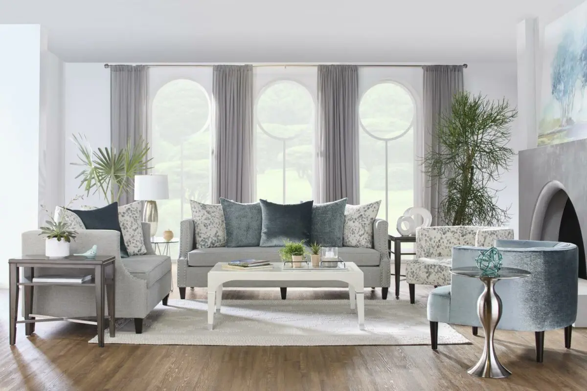 Moondance Mist 2 Piece Living Room Set featuring a loveseat and sofa