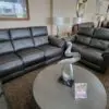 Charcoal Horizon Reclining 5 Piece Living Room Set with a three-piece sofa and two-piece loveseat.