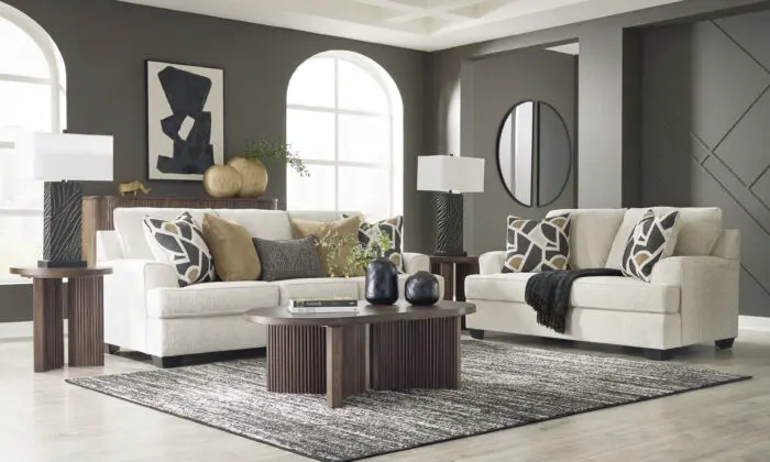 Heartcort quartz sofa and loveseat 2 piece living room set by Ashley