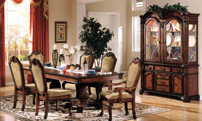 Formal Dining Rooms Archives Gonzalez Furniture Cau De Ville 7 Piece Dining Room Set By Acme Furniture