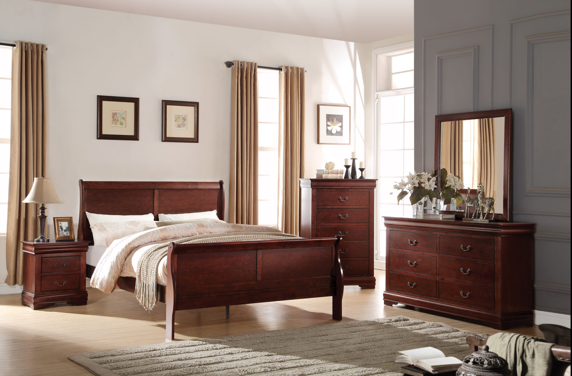 bordeaux louis philippe style bedroom furniture collection