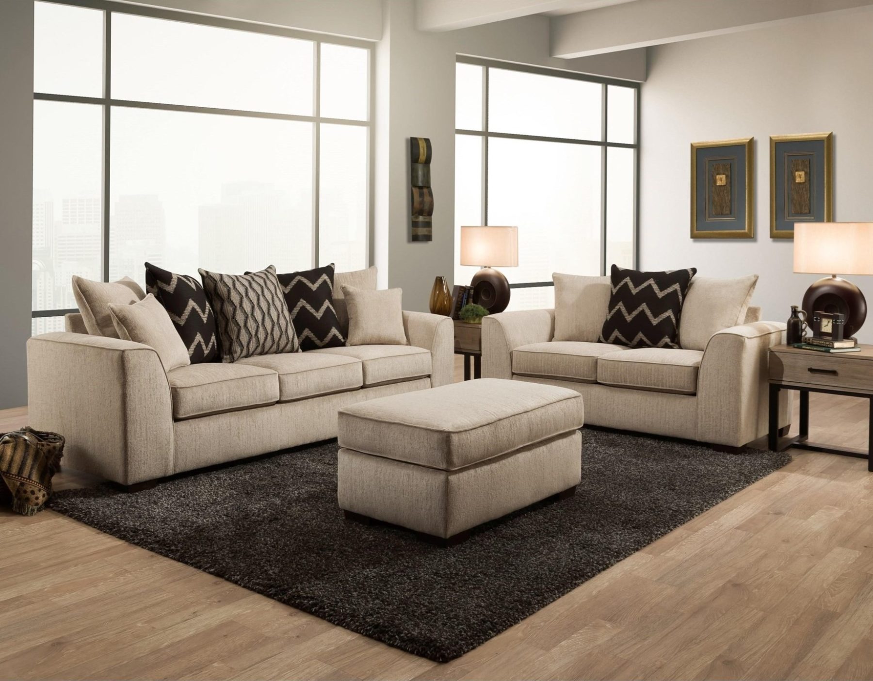 2600 2 Piece Living Room Sofa