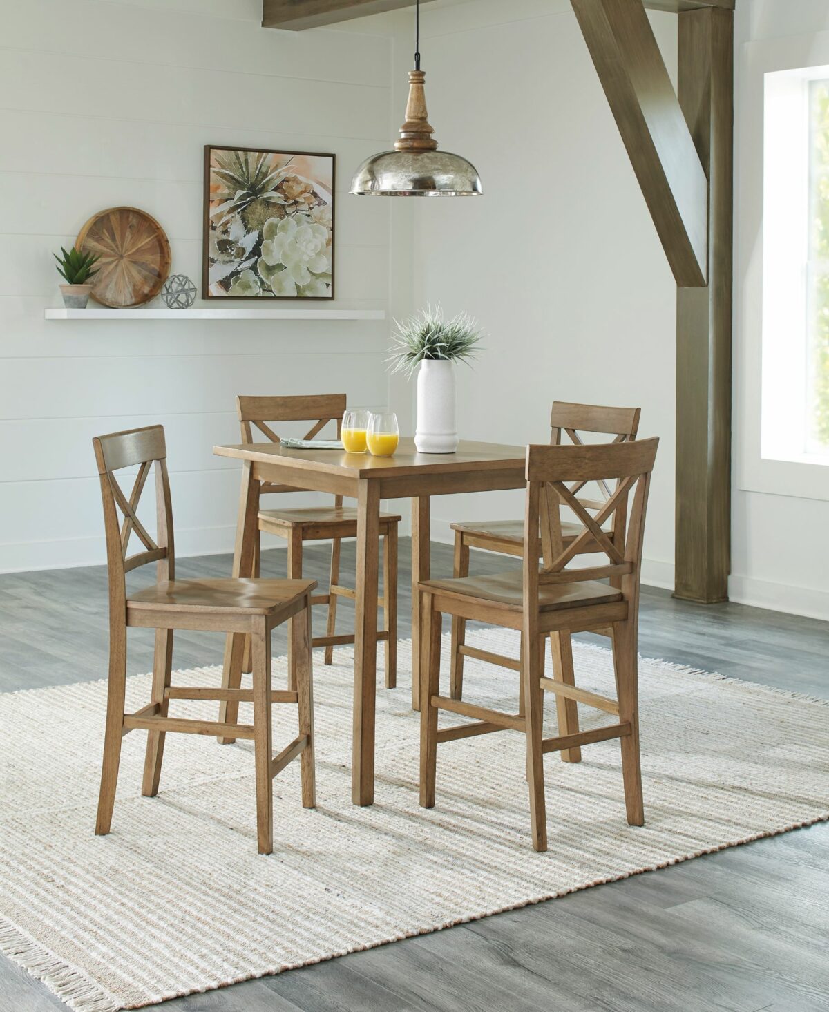 D241-13-124(4) Shully Counter Height Dining Room Set