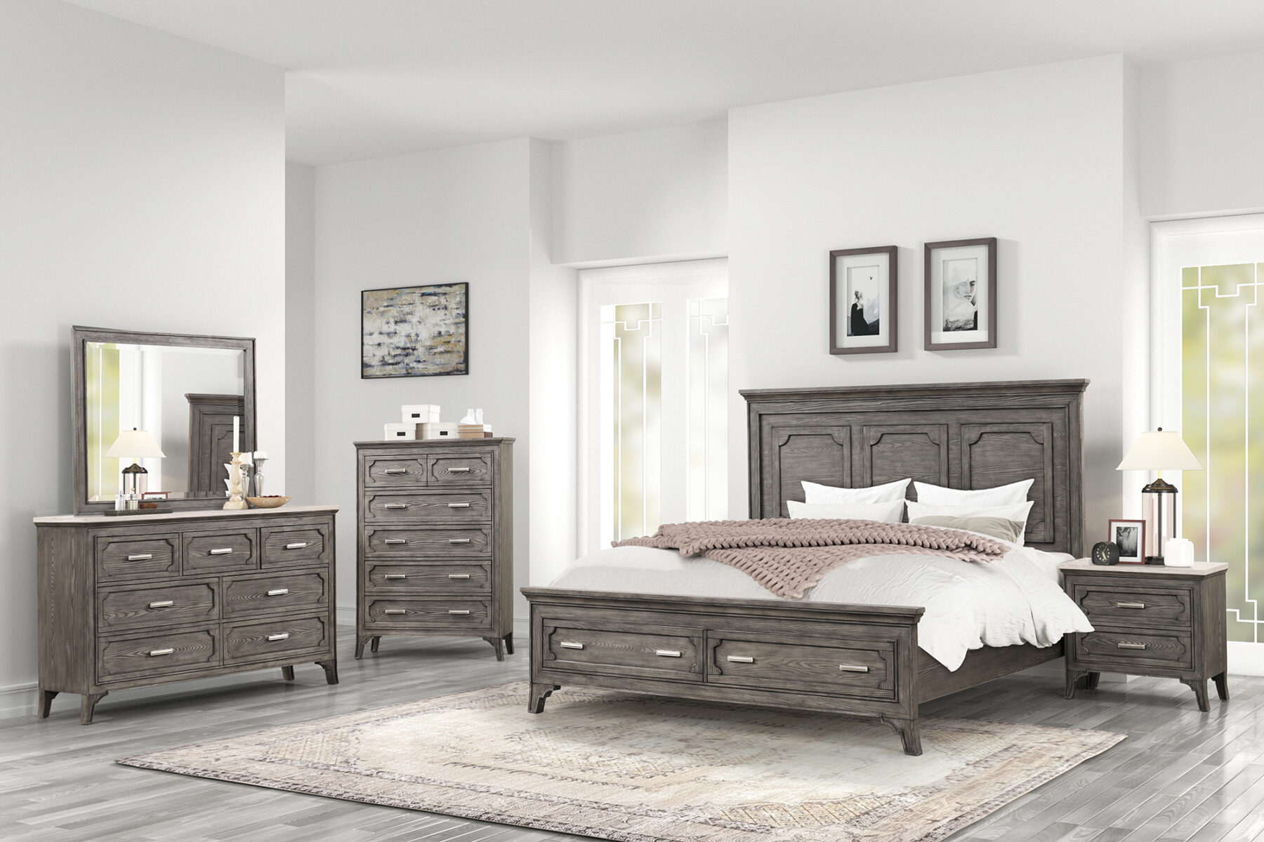 Lisbon 6 Piece Bedroom Set - Gonzalez Furniture