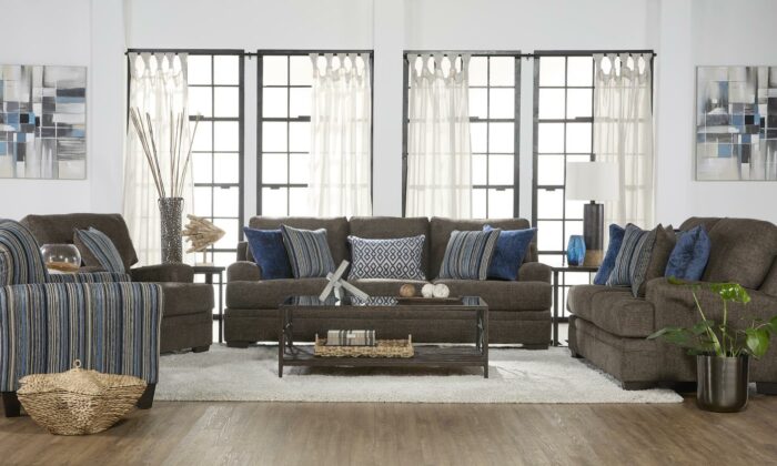 Dewey Brindle 2 Piece Living Room Set with sofa and loveseat